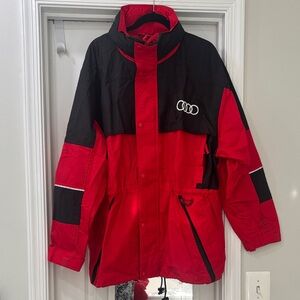 Audi rain jacket with hidden hood